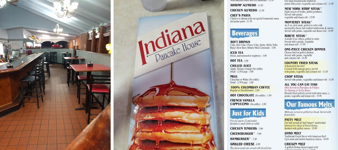 Indiana Pancake House Menu