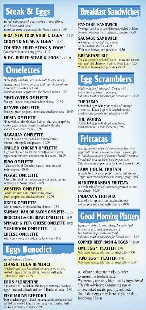 Indiana Pancake House Menu image 4